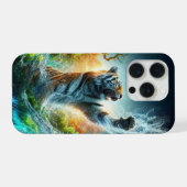 Majestic Tiger Rising from Water iPhoneケース (裏面横)