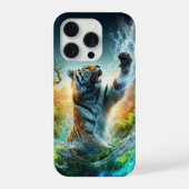 Majestic Tiger Splash Fantasy Wildlife Nature iPhoneケース (裏面)
