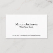 Majestic Vineyard | Wine 名刺 (裏面)