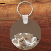 Majestic white cat lover キーホルダー (裏面)