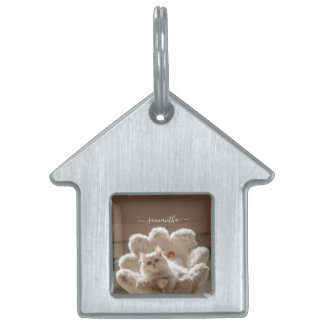 Majestic white cat lover ペットネームタグ