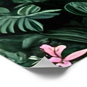 Majestic White Lily in Enchanted Jungle Art ポスター (角)