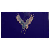 Majestic White Pegasus Flying in Night Sky Fantasy 枕カバー (正面右)