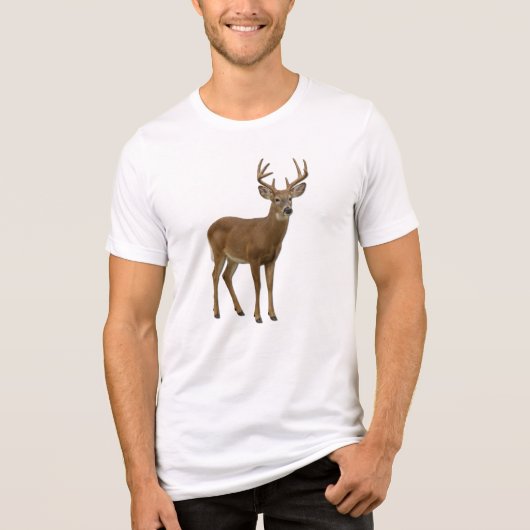 MAJESTIC WHITE-TAILED DEER. SAMER BRASIL トライブレンドＴシャツ (正面)