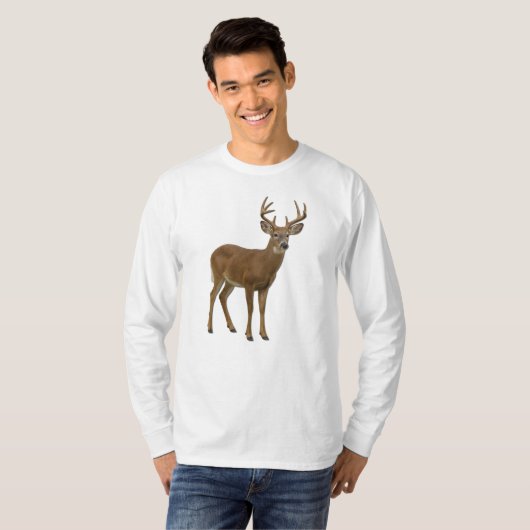 MAJESTIC WHITE-TAILED DEER. SAMER BRASIL Tシャツ (正面フル)