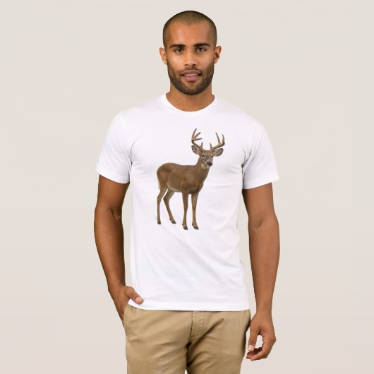 MAJESTIC WHITE-TAILED DEER. SAMER BRASIL Tシャツ (正面フル)