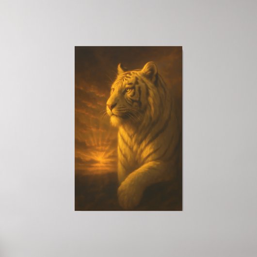 Majestic White Tiger – Fine Art キャンバスプリント (正面)