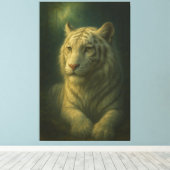 Majestic White Tiger – Fine Art キャンバスプリント (インサイチュ (ウッドフロア))