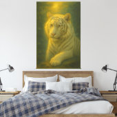 Majestic White Tiger – Fine Art キャンバスプリント (インサイチュ (寝室))