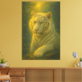 Majestic White Tiger – Fine Art キャンバスプリント (インサイチュ (リビング))