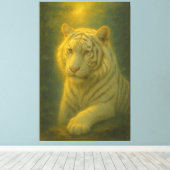 Majestic White Tiger – Fine Art キャンバスプリント (インサイチュ (ウッドフロア))