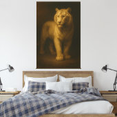Majestic White Tiger – Fine Art Canvas キャンバスプリント (インサイチュ (寝室))