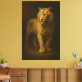 Majestic White Tiger – Fine Art Canvas キャンバスプリント (インサイチュ (リビング))