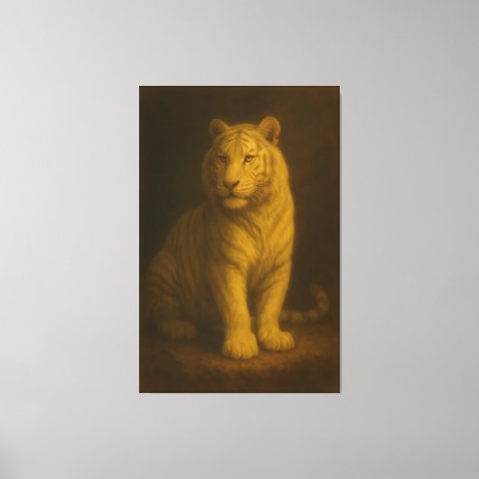 Majestic White Tiger – Fine Art Canvas Print キャンバスプリント (正面)