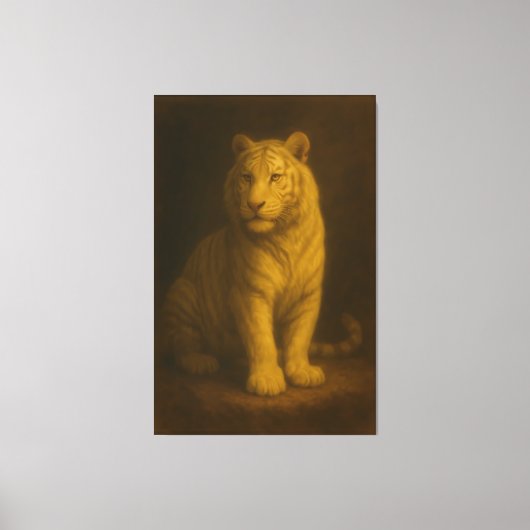Majestic White Tiger – Fine Art Canvas Print キャンバスプリント (正面)