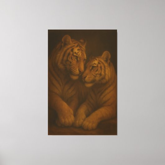 Majestic White Tiger – Fine Art Masterpiece Painti キャンバスプリント (正面)