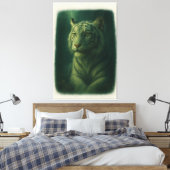 Majestic White Tiger – Fine Art Portrait キャンバスプリント (インサイチュ (寝室))