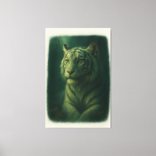 Majestic White Tiger – Fine Art Portrait キャンバスプリント (正面)