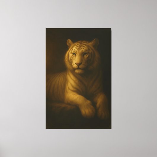 Majestic White Tiger – Fine Art Premium Canvas キャンバスプリント (正面)