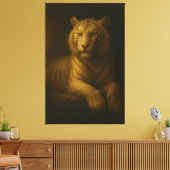 Majestic White Tiger – Fine Art Premium Canvas キャンバスプリント (インサイチュ (リビング))