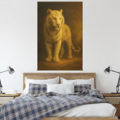 Majestic White Tiger – Fine Art Premium Canvas キャンバスプリント (インサイチュ (寝室))