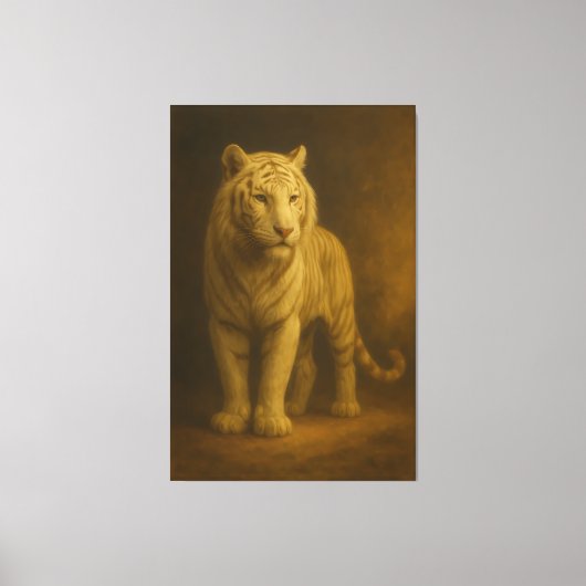 Majestic White Tiger – Fine Art Premium Canvas キャンバスプリント (正面)