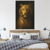 Majestic White Tiger – Fine Art Premium Canvas キャンバスプリント (インサイチュ (寝室))
