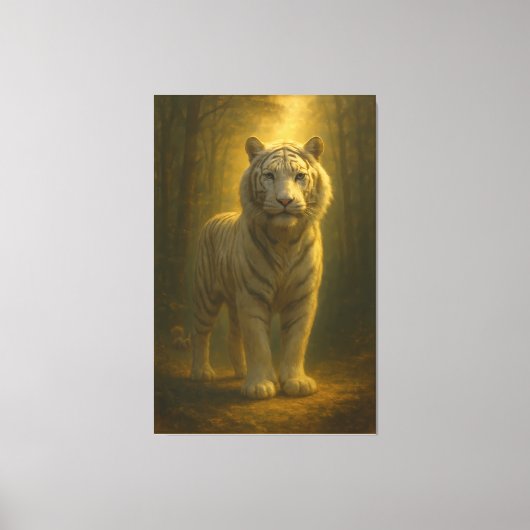 Majestic White Tiger – Fine Art Premium Canvas キャンバスプリント (正面)