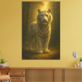 Majestic White Tiger – Fine Art Premium Canvas キャンバスプリント (インサイチュ (リビング))