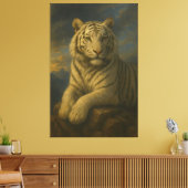 Majestic White Tiger – Fine Art Print キャンバスプリント (インサイチュ (リビング))