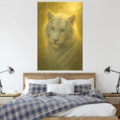 Majestic White Tiger – Fine Art Print キャンバスプリント (インサイチュ (寝室))