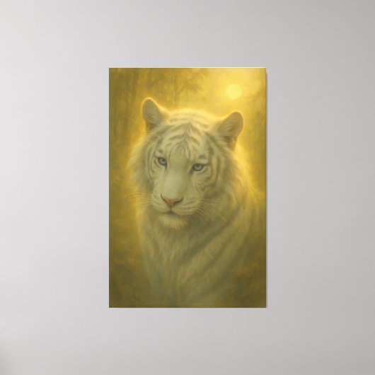 Majestic White Tiger – Fine Art Print キャンバスプリント (正面)