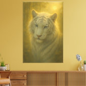 Majestic White Tiger – Fine Art Print キャンバスプリント (インサイチュ (リビング))