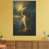 Majestic White Tiger – Fine Art Print キャンバスプリント (インサイチュ (リビング))