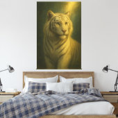 Majestic White Tiger – Fine Art Print キャンバスプリント (インサイチュ (寝室))