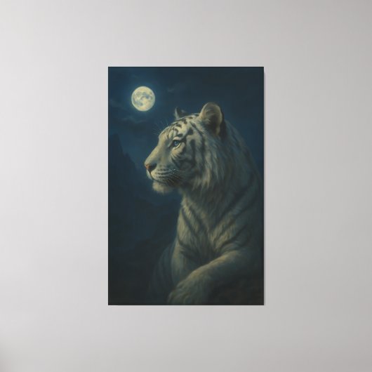 Majestic White Tiger – Fine Art Wall Print キャンバスプリント (正面)