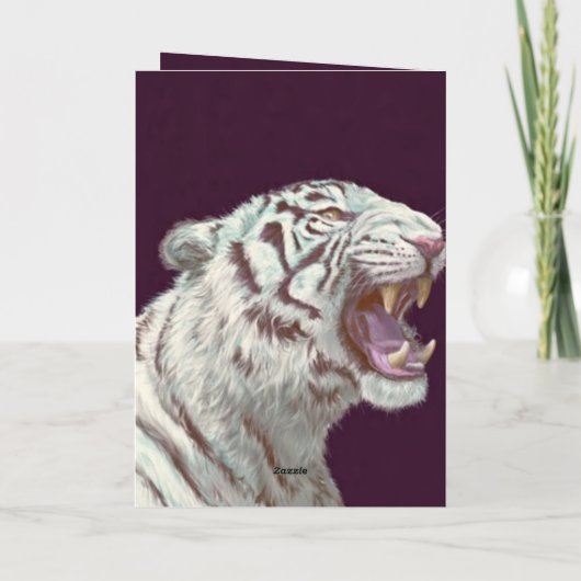 Majestic White Tiger – Greeting Card カード (裏面)