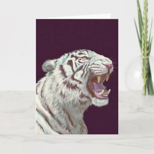 Majestic White Tiger – Greeting Card カード (正面)