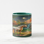 Majestic White Unicorn Enchanted Forest Mug マグカップ (中央)