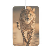 Majestic Wild Cheetah Running Photo カーエアーフレッシュナー (正面)