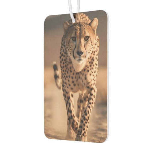 Majestic Wild Cheetah Running Photo カーエアーフレッシュナー (左)