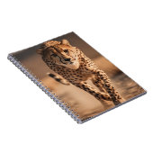 Majestic Wild Cheetah Running Photo ノートブック (右側)