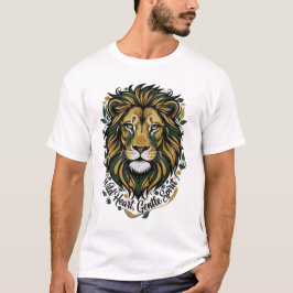 Majestic Wild Heart Gentle Spirit Lion Head Green  Tシャツ