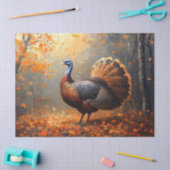 Majestic Wild Turkey in Autumn Forest 薄葉紙 (クラフト)