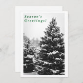 Majestic Winter in Black and White, Personalized シーズンカード (正面/裏面)