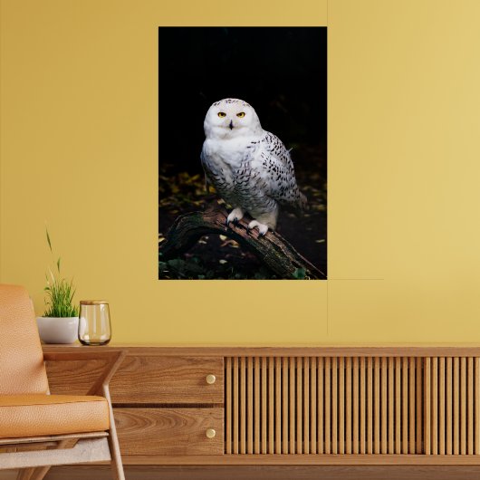 Majestic winter snowy owl ポスター (リビング2)