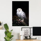 Majestic winter snowy owl ポスター (ホームオフィス)