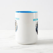 Majestic Wolf Double Exposure Wilderness Mugs ツートーンマグカップ (中央)