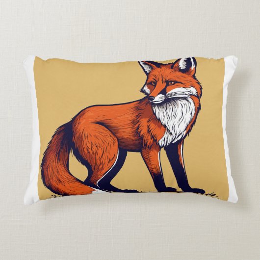 Majestic Wolf Logo Pillow Cover | Wild Animal Home アクセントクッション (正面)