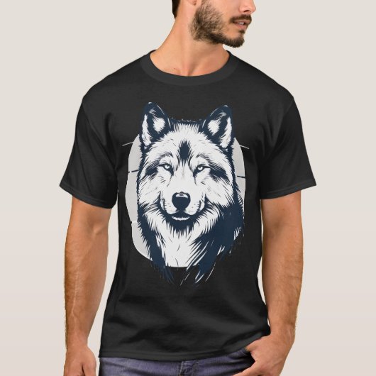 Majestic Wolf - Tribal Graphic, Unisex Tシャツ (正面)